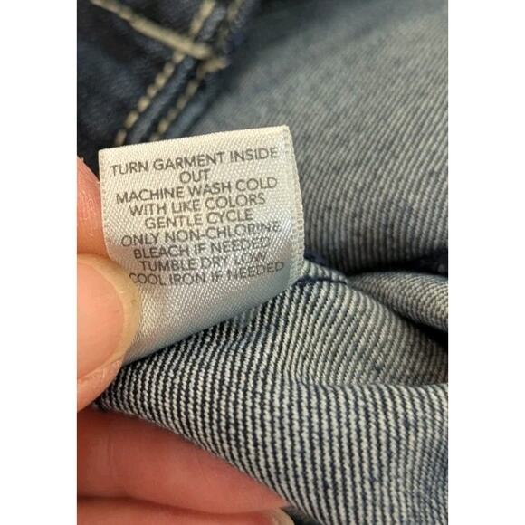 Christopher & Banks Women’s Denim Jacket Rhinestones Rivets Bling Size Small New - Picture 14 of 14